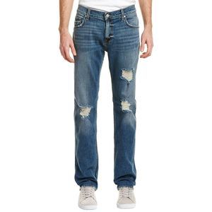 7 For All Mankind Mens The Straight Tapered Straight Leg Jeans 31 Whistler Light